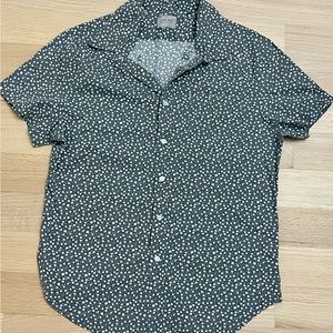 Jachs New York Mens Shirt Sleeve Grey Floral Print Button Down Shirt